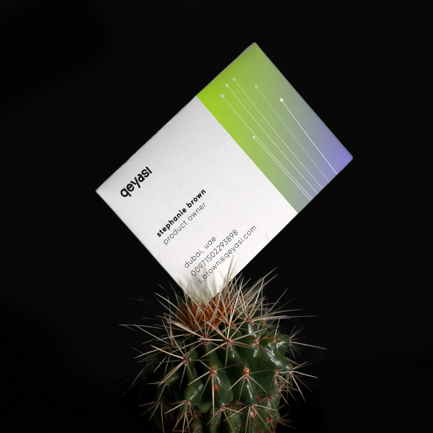 Business card design detail